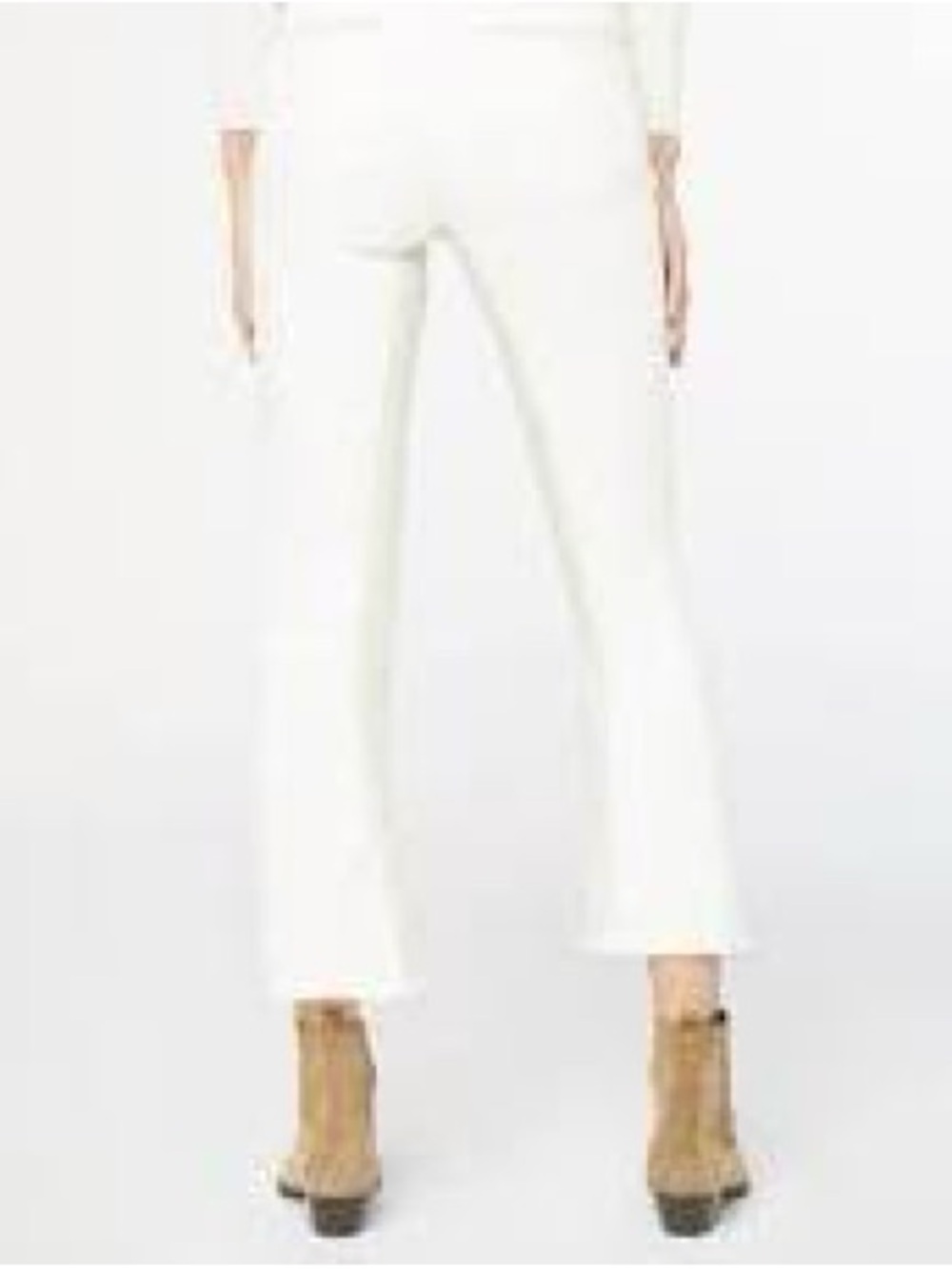 FRAME Le Cropped Mini Boot White Jeans